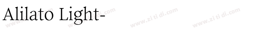 Alilato Light字体转换